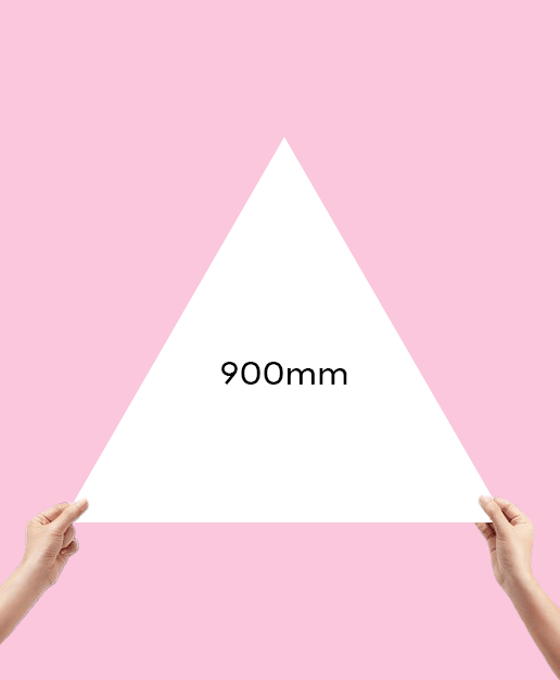 900mm Triangle Corflute Sign - Corflutes.co.nz