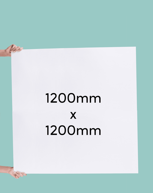 1200 x 1200mm corflute sign template