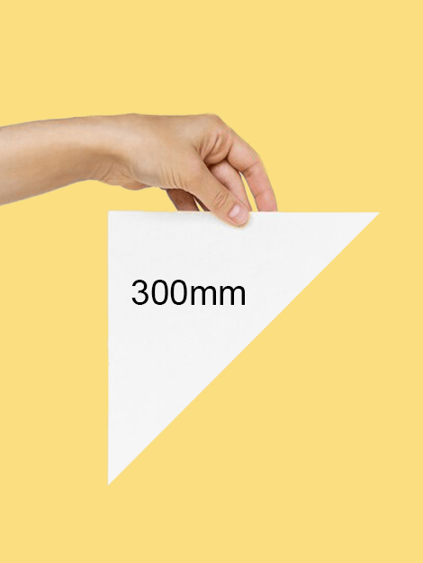 300mm triangle corflute sign template