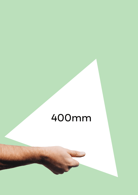 400mm triangle corflute sign template