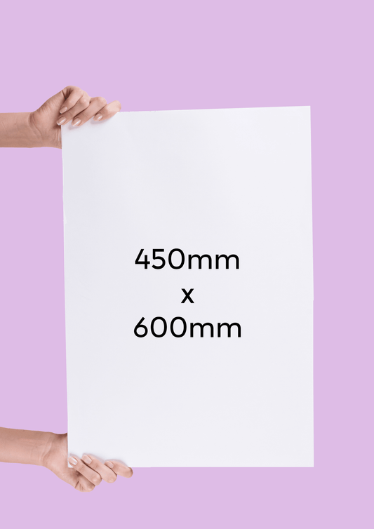 450 x 600mm corflute sign template