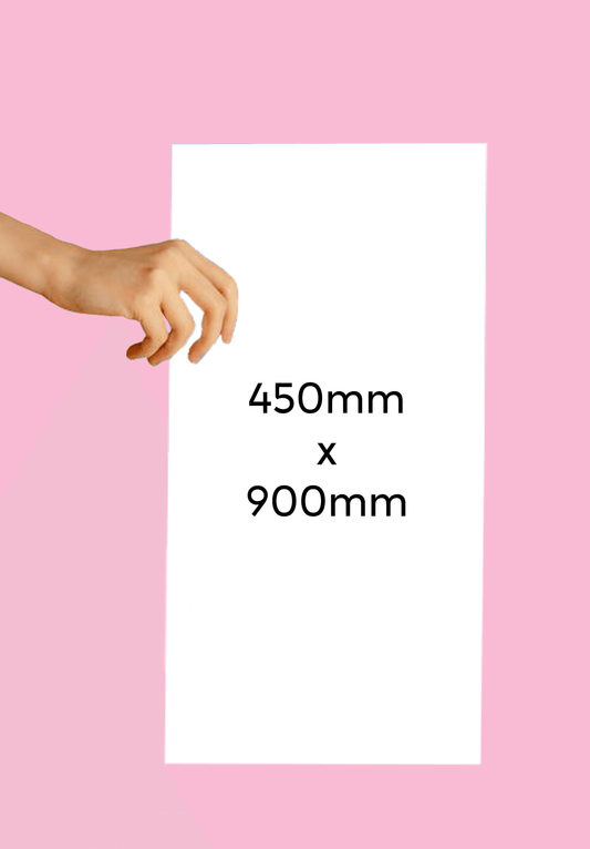 450 x 900mm corflute sign template