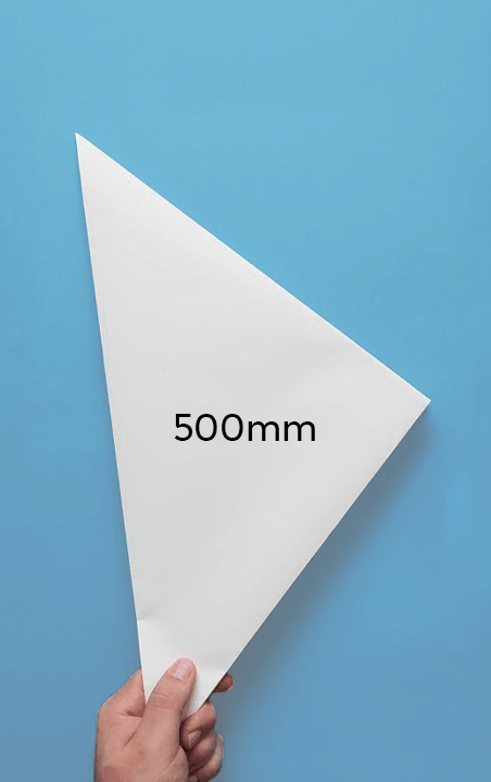 500mm triangle corflute sign template
