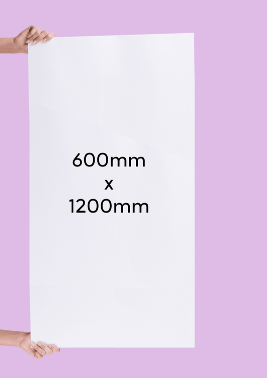 600 x 1200mm corflute sign template