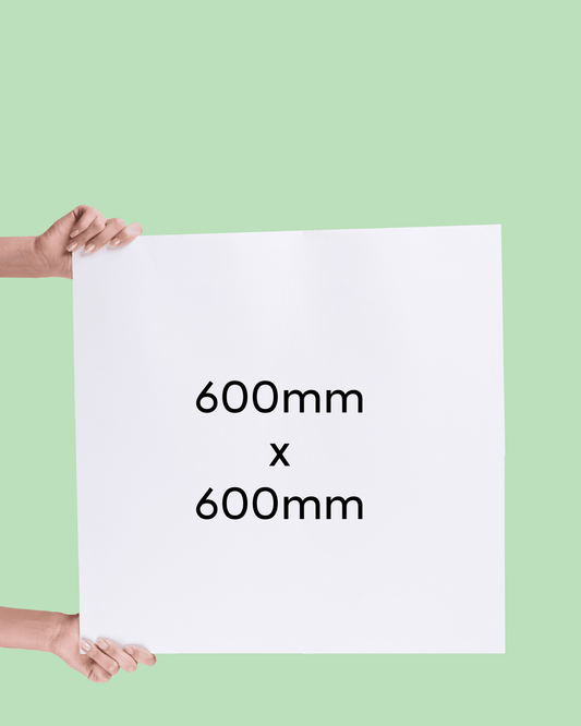 600 x 600mm corflute sign template