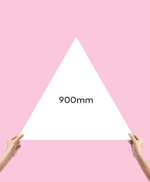 900mm triangle corflute sign template
