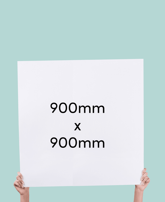 900 x 900mm corflute sign template
