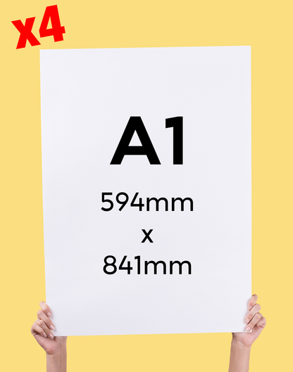 4x A1 Corflutes