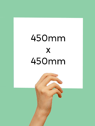 450 x 450mm corflute sign template
