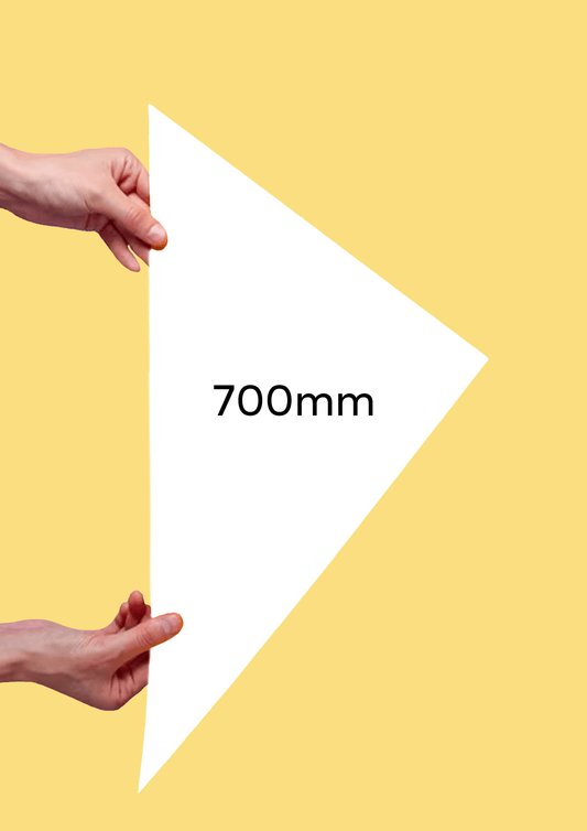 700mm triangle corflute sign template